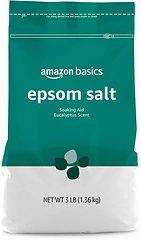 Amazon Basics Epsom Salt Soaking Aid, Eucalyptus Scented, 3 Pound