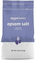 Amazon Basics Epsom Salt Soaking Aid, Lavender Scented, 3 Pound