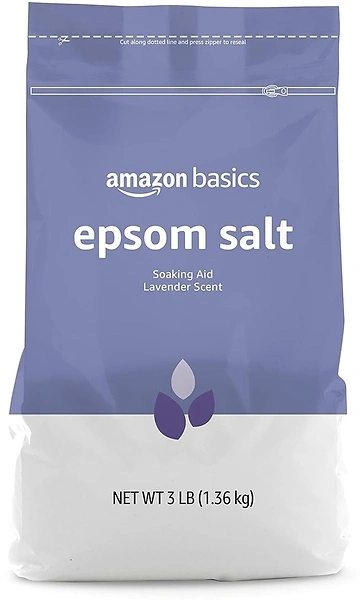 Amazon Basics Epsom Salt Soaking Aid, Lavender Scented, 3 Pound