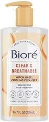 Biore Cooling Cleanser, Acne Treatment, Face Scrub for Oily Skin, 6.77 Oz