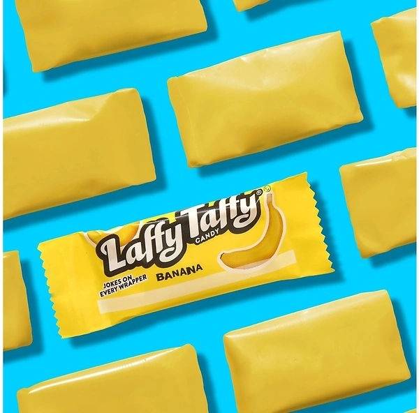 Laffy Taffy Mini Bar Bag, Banana, Chewy Taffy Candy, 3.5 oz