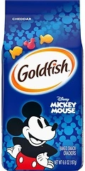 Goldfish Disney Mickey Mouse Cheddar Crackers, Snack Crackers, 6.6 oz bag