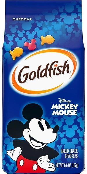 Goldfish Disney Mickey Mouse Cheddar Crackers, Snack Crackers, 6.6 oz bag