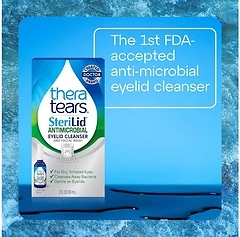 TheraTears SteriLid Antimicrobial Eyelid Cleanser and Face Wash, 2 Fl Oz