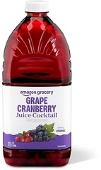 Happy Belly Grape Cranberry Juice Cocktail, 64 Fl Oz Bottle