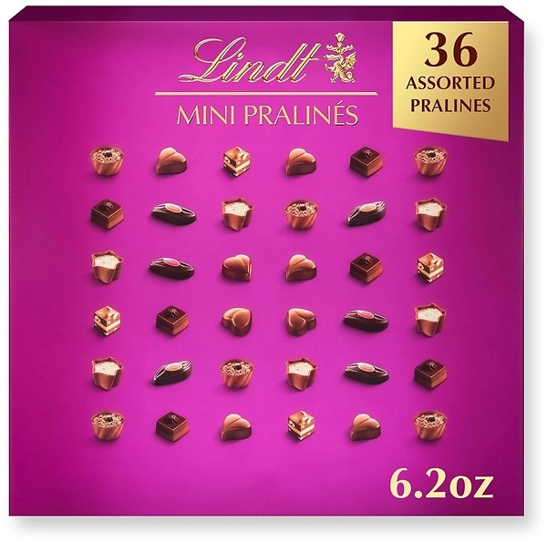Lindt Mini Pralines, Assorted Chocolate Pralines, Candy, 36 Count