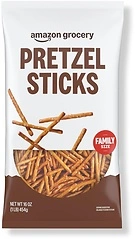Amazon Brand - Happy Belly Lightly-Salted Pretzel Sticks, 16 ounce