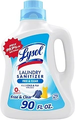 Lysol Laundry Sanitizer Additive, Free & Clear, Unscented, 90 Fl Oz