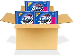 OREO Double Stuf Chocolate Sandwich Cookies, Family Size, 3 Packs