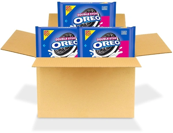 OREO Double Stuf Chocolate Sandwich Cookies, Family Size, 3 Packs