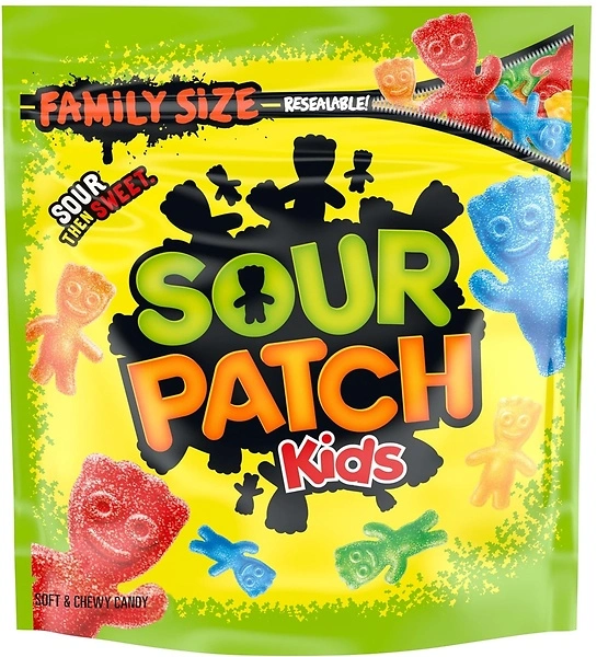 Chewy & Soft Sour Patch Kids, Assorted Fruits, Family Size, 1.8 lb