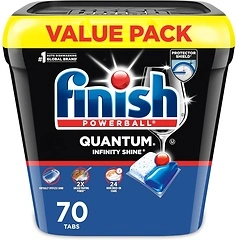FINISH Quantum Infinity Shine Dishwasher Pods, 70ct Tablets