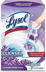Lysol Click Gel Automatic Toilet Bowl Cleaner, Lavender Fields, 6 Applicators