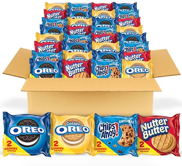 OREO, Golden, CHIPS AHOY!, Nutter Butter Variety Pack, 56 Snack Packs