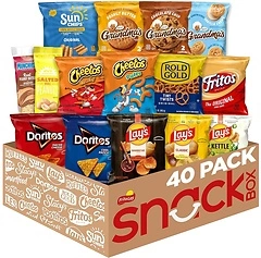 Frito-Lay Ultimate Classic Snacks Package, Variety Chips, Cookies, Crackers, 40 Count