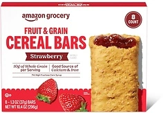 Happy Belly Fruit & Grain Cereal Bars, Strawberry, 1.03 Oz, 8 Count