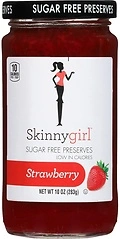 Skinnygirl Sugar Free Kosher Preserves, Strawberry, 10 Ounce
