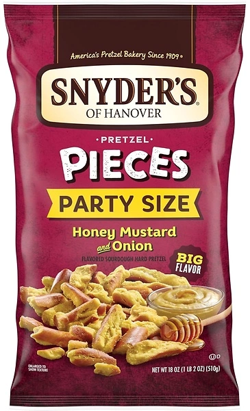 Snyder's of Hanover Honey Mustard & Onion Flavored Pretzel Pieces, 18 Oz
