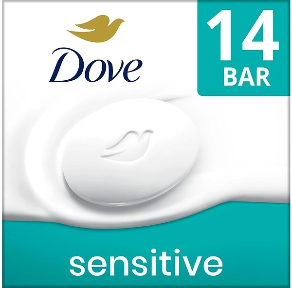 Dove Beauty Bar, More Moisturizing Than Soap, Sensitive Skin, 3.75 oz, 14 Bars
