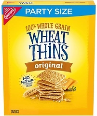 Wheat Thins Original Whole Grain Wheat Crackers, Party Size, 20 oz Box