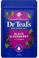 Dr Teal's Epsom Salt Magnesium Soak, Black Elderberry with Vitamin D, 3 lbs