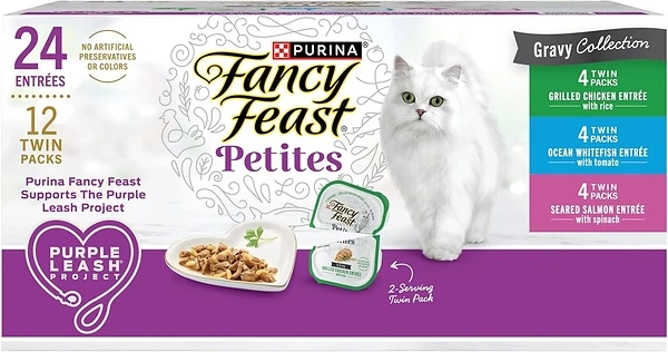 Purina Fancy Feast Gourmet Wet Cat Food Variety Pack, Gravy Collection, 12 Pack
