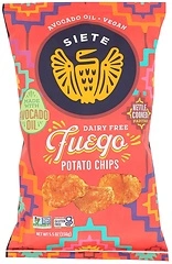 Siete Family Foods Fuego Potato Chips, 5.5 oz Bag