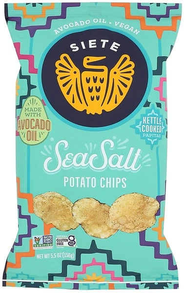 Siete Family Foods Sea Salt Potato Chips, 5.5 oz Bag