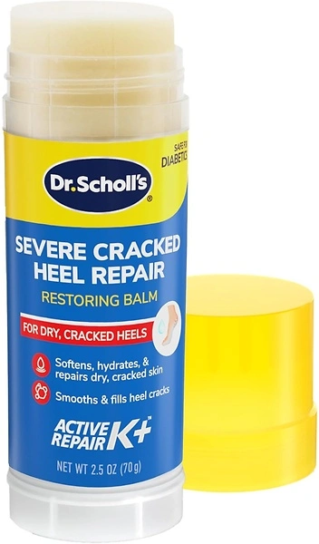 Dr. Scholl's Cracked Heel Repair Balm, 2.5oz, 25% Urea, Heals Dry Feet