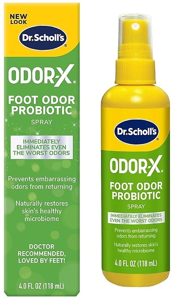 Dr. Scholl's ODOR-X Foot Odor Probiotic Spray, 4 oz - Eliminates & Prevents Odors