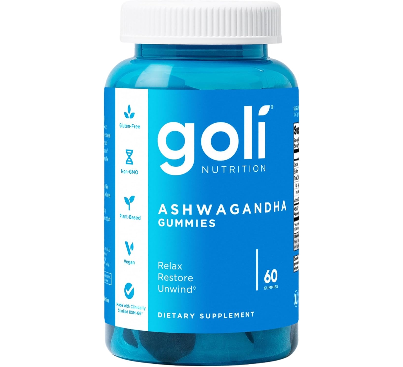 Goli Ashwagandha & Vitamin D Gummy - 60 Count - Mixed Berry, Vegan, Non-GMO