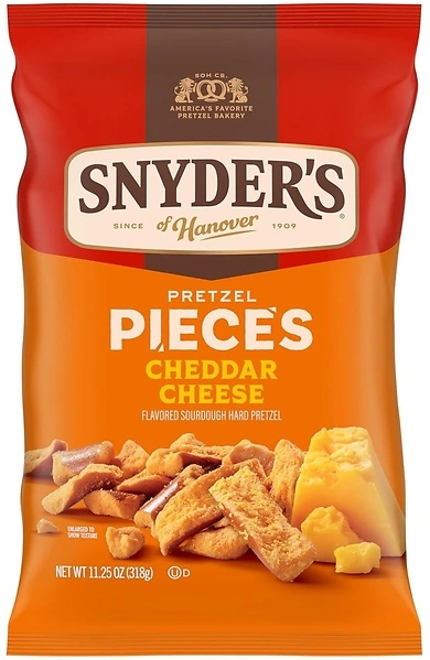Snyder's of Hanover Cheddar Cheese Flavored Pretzel Pieces, 11.25 Oz