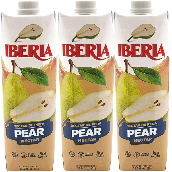 Iberia Pear Nectar, 33.8 Fl Oz (Pack of 3)
