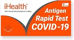 iHealth COVID-19 Antigen Rapid Test, 2 Tests, FDA EUA OTC at-Home Self Test