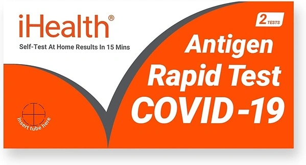 iHealth COVID-19 Antigen Rapid Test, 2 Tests, FDA EUA OTC at-Home Self Test