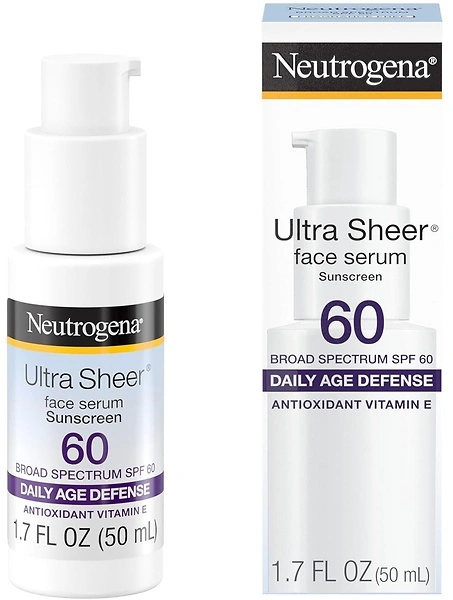 Neutrogena Ultra Sheer Face Sunscreen with Vitamin E & SPF 60, 1.7 Fl Oz