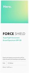 Hero Cosmetics Force Shield Superlight Sunscreen SPF 30, 50 ml