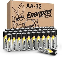 Energizer AA Batteries, Alkaline Power Double A Battery Alkaline, 32 Count