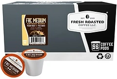 Fresh Roasted Coffee, FRC Medium Roast Blend, 96 Pods for K Cup Brewers