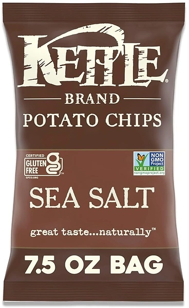 Kettle Brand Sea Salt Kettle Potato Chips, 7.5 Oz