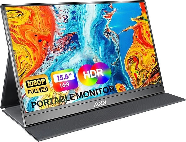 MNN Portable Monitor 15.6 inch FHD 1080P USB C HDMI Ultra-Slim IPS Display