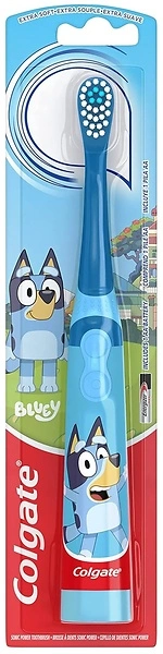 Colgate Kids Battery Toothbrush, Extra Soft Bristles, Bluey Design