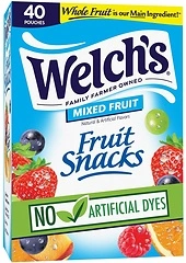 Welch's Fruit Snacks, Mixed Fruit, Candy Bulk Pack, 40 Single Serve Bags