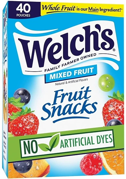 Welch's Fruit Snacks, Mixed Fruit, Candy Bulk Pack, 40 Single Serve Bags