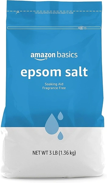 Amazon Basics Epsom Salt Soak, Unscented, Magnesium Sulfate, 3 Pound