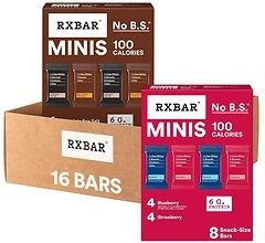 RXBAR Minis Protein Bars, Snack Bars, Variety Pack (16 Count)