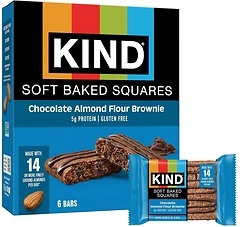 Kind Chocolate Almond Flour Soft Baked Squares, 6 ct, 1.4 oz each