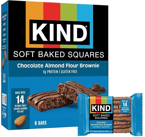 Kind Chocolate Almond Flour Soft Baked Squares, 6 ct, 1.4 oz each