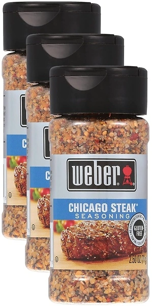 Weber Chicago Steak Seasoning, 2.5 Ounce Shaker (Pack of 3)