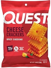 Quest Nutrition Cheese Crackers, Spicy Cheddar Blast, 10g Protein, 12 Count
